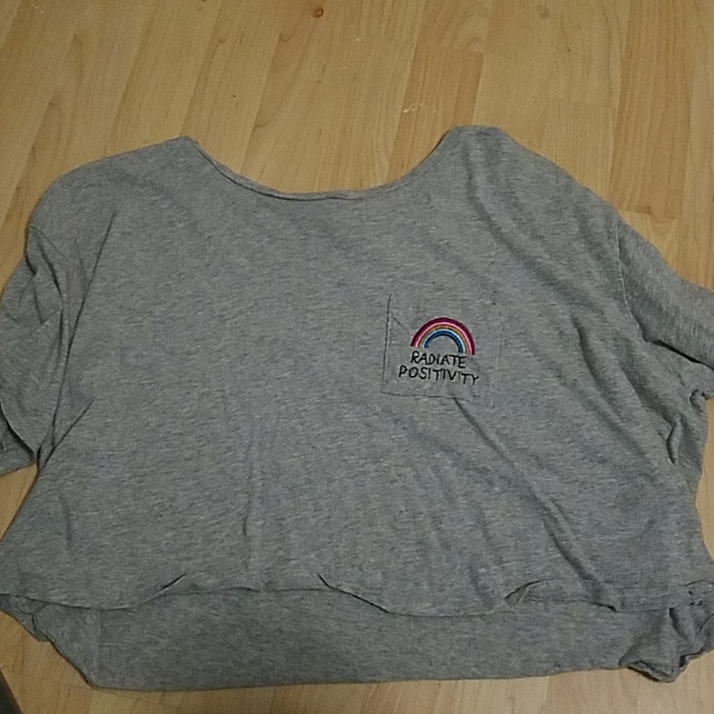 radiate positivity crop top